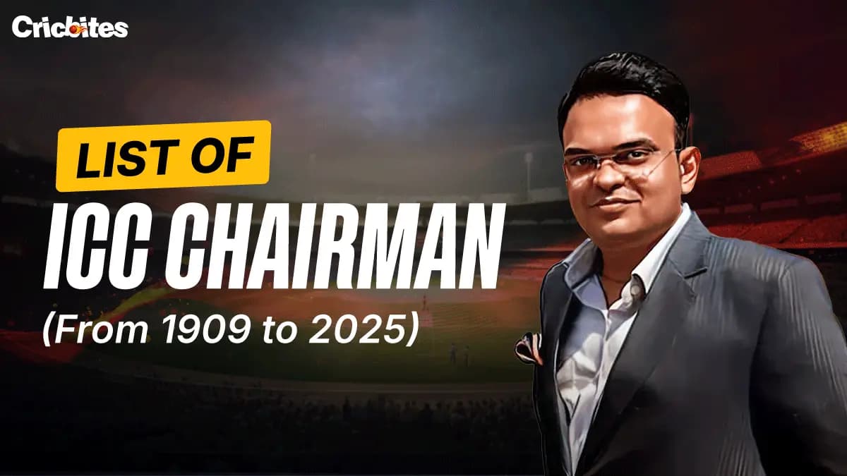 List of International Cricket Council Chairman (From 1909 to 2025)