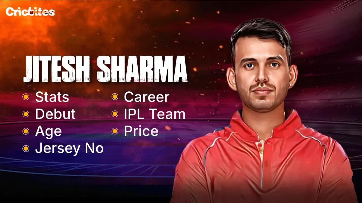 Jitesh Sharma Stats, Debut, Age, Jersey No, Career, IPL Team, Price