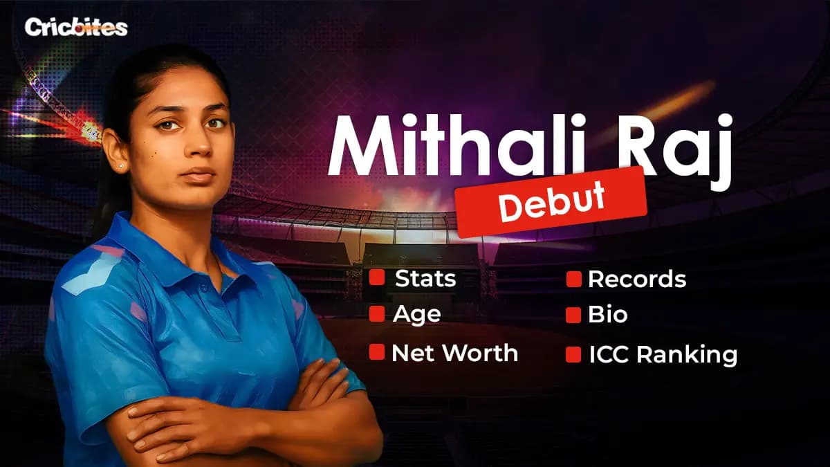Mithali Raj: Debut, Stats, Age, Net Worth, Records, Bio & ICC Ranking