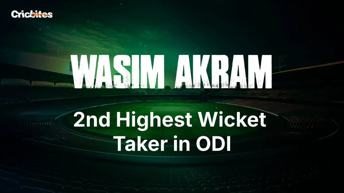 Most Wickets in ODI Cricket: Wasim 2nd Highest Wicket Taker