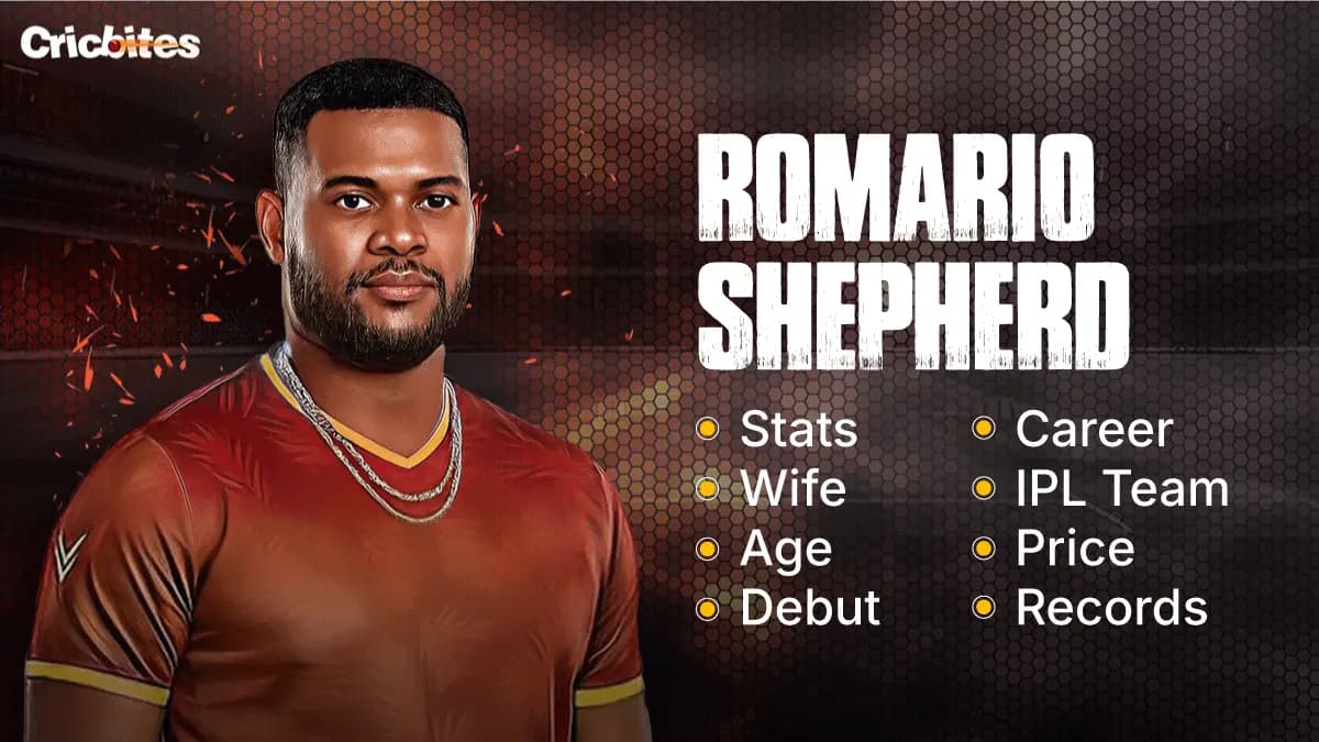 Romario Shepherd Stats, Wife, Age, IPL Team, Debut, Records, Career, Price