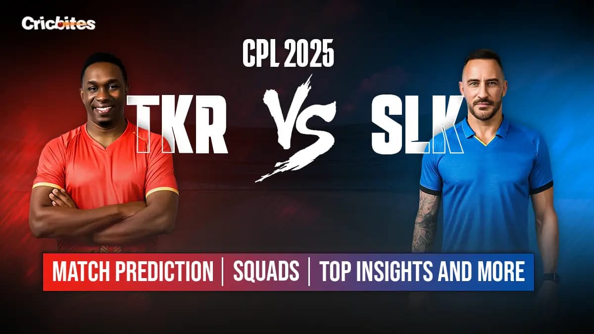 TKR vs SLK CPL 2025: Match Prediction, Squads, Top Insights, And More