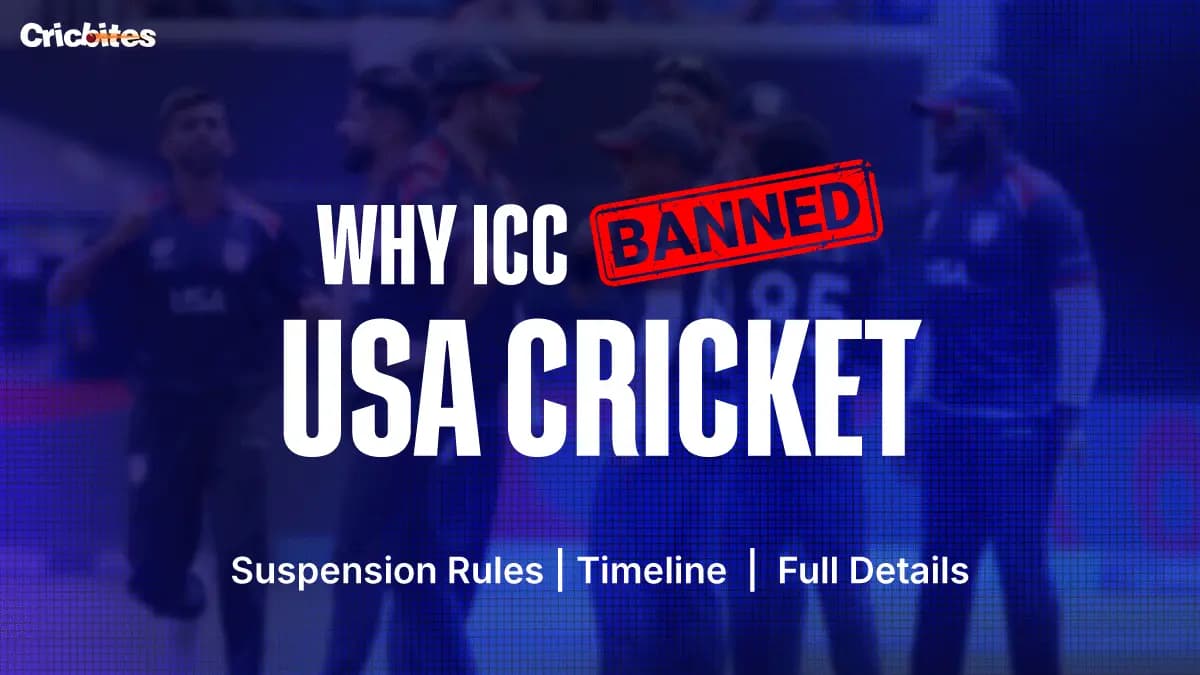 Why ICC Banned USA Cricket: Suspension Rules, Timeline & Full Details