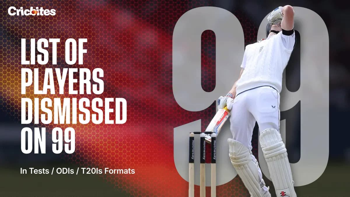 List of Players Dismissed on 99 (In Tests/ODIs/T20Is Formats)
