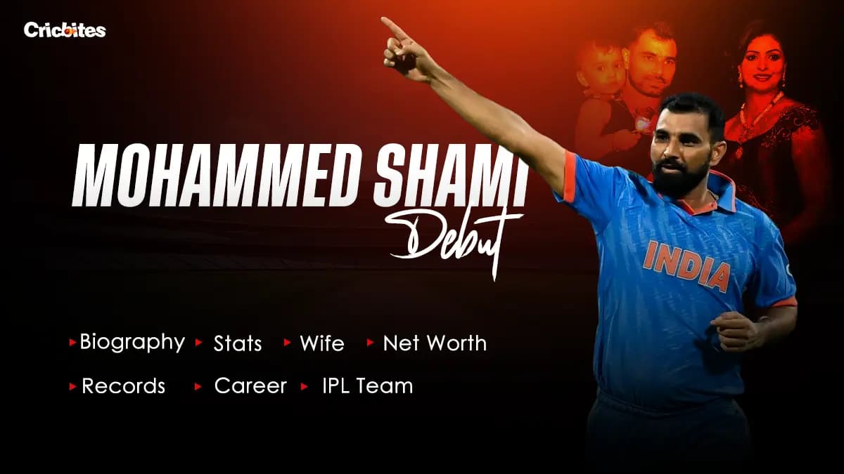 Mohammed Shami Debut, Biography, Stats, Net Worth, Wife, IPL Team, Records, Career