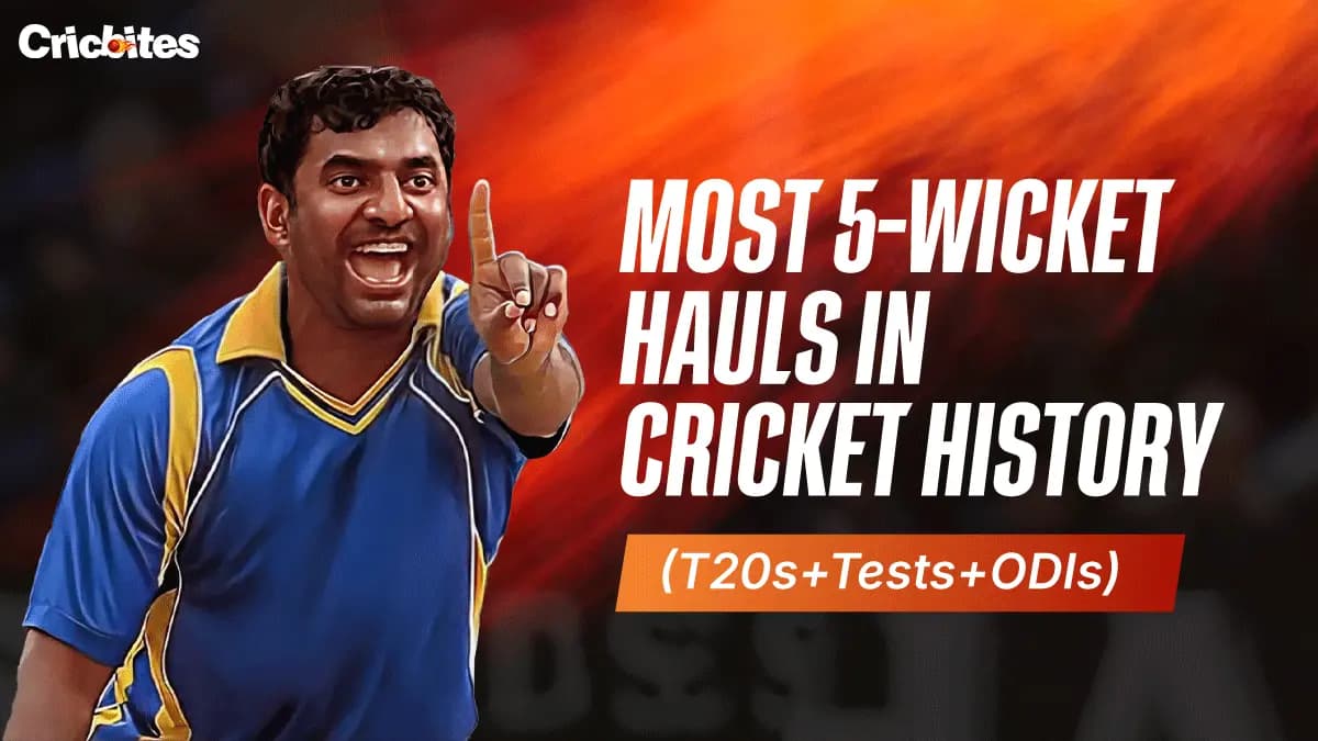 Most 5-Wicket Hauls in Cricket History (T20s+Tests+ODIs)