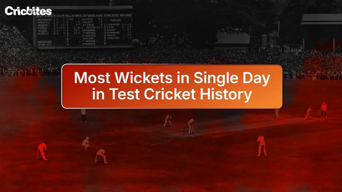 Most Wickets in Single Day in Test Cricket History