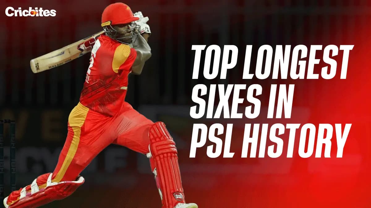 Top Longest Sixes in PSL History (From 2016 to 2025)