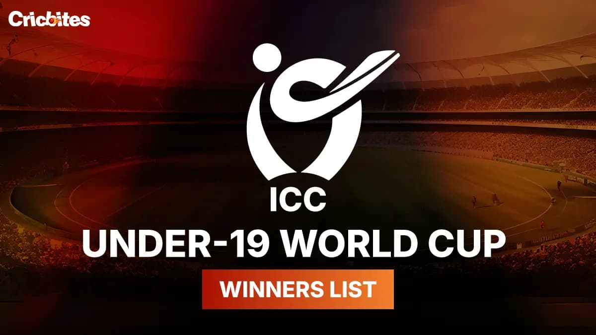 Under-19 World Cup Winners List: From 1988 To 2025
