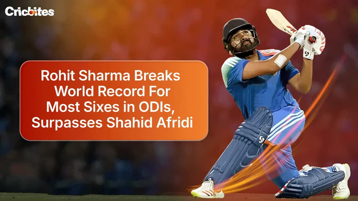 IND vs SA: Rohit Sharma Breaks World Record For Most Sixes in ODIs, Surpasses Shahid Afridi