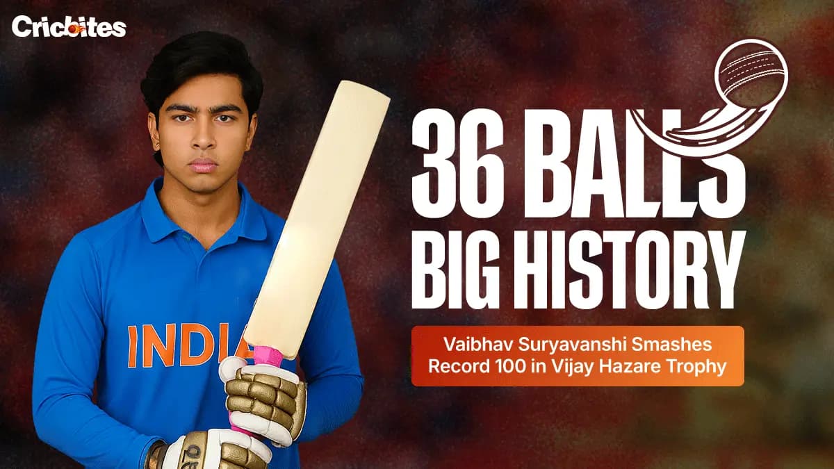 36 Balls, Big History! Vaibhav Suryavanshi Samshes Record Hundred In Vijay Hazare