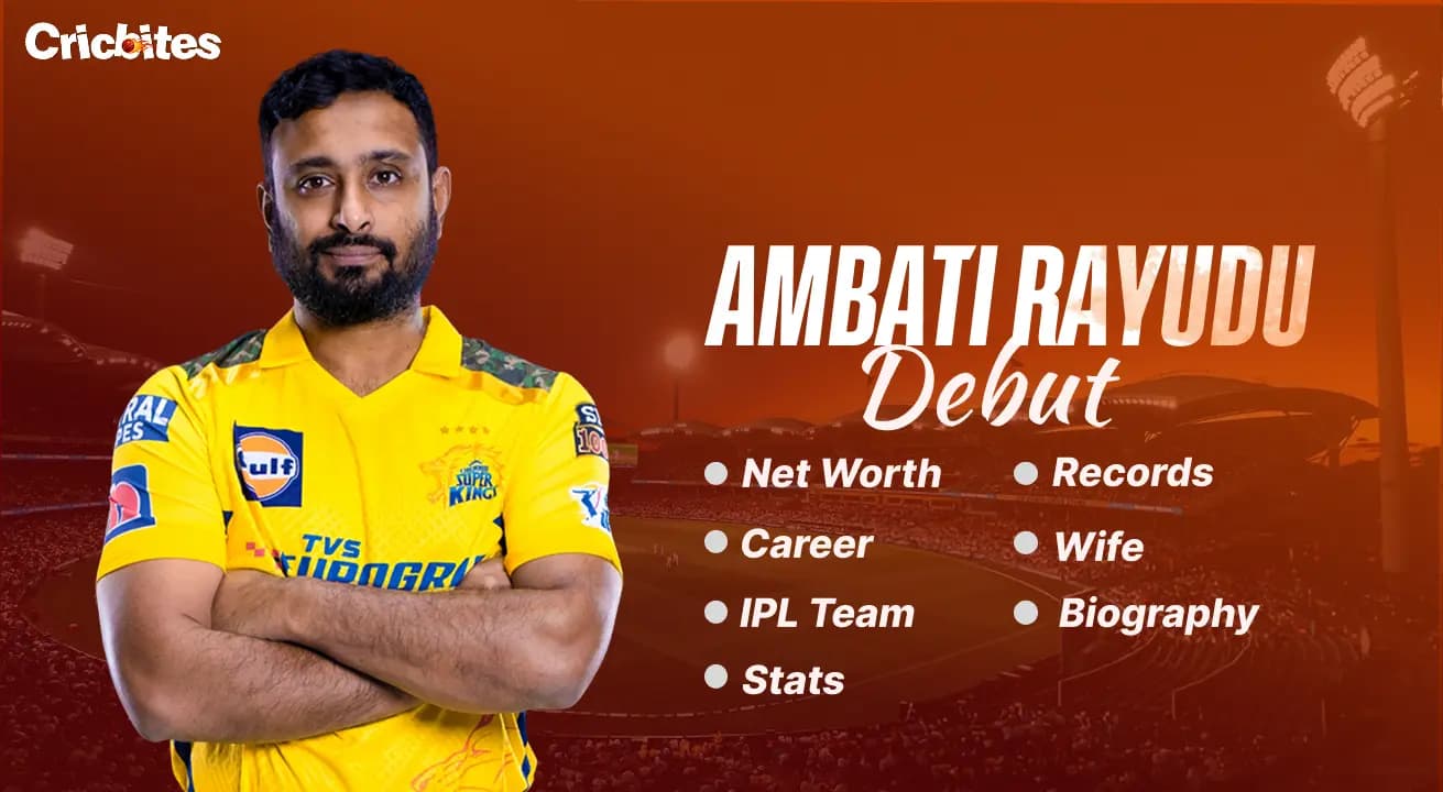Ambati Rayudu Debut, Biography, Stats, Net Worth, Wife, IPL Team, Records, Career