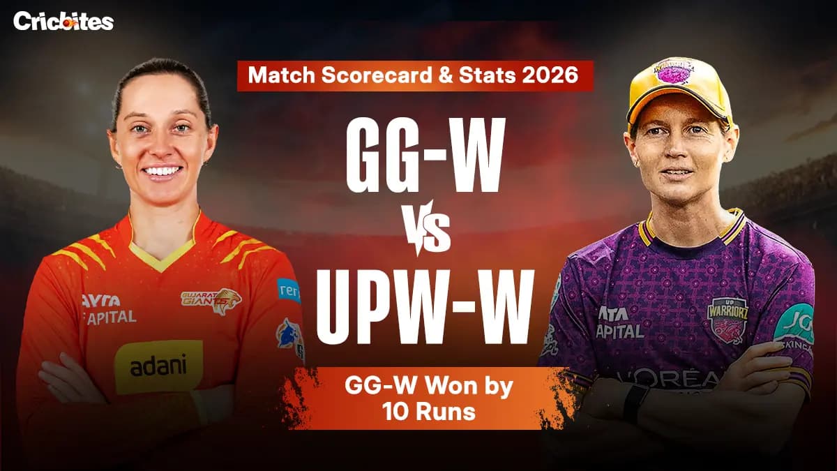 GG-W vs UPW-W WPL Match Scorecard & Stats 2026: GG-W Won by 10 Runs