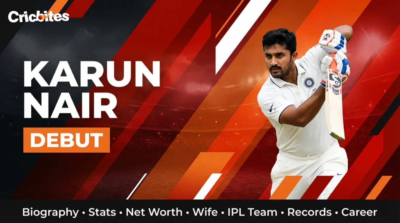 Karun Nair Debut, Biography, Stats, Net Worth, Wife, IPL Team, Records, Career