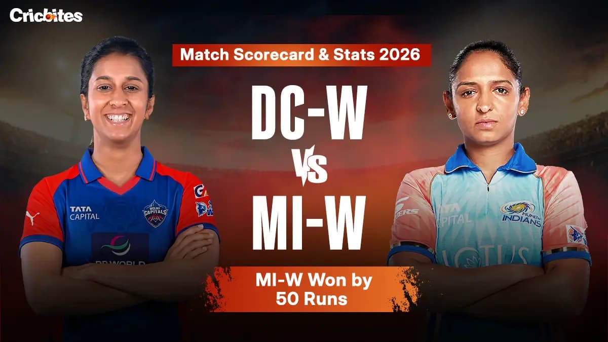 MI-W vs DC-W WPL Match Scorecard & Stats 2026: MI-W Won by 50 Runs