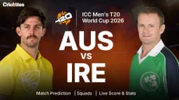 AUS vs IRE: ICC Men’s T20 World Cup 2026 | Match Prediction, Squads, Live Score & Stats