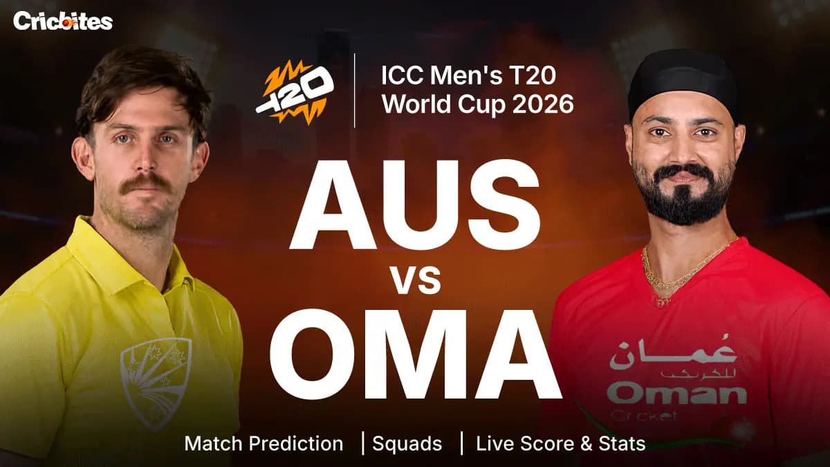 AUS vs OMA: ICC Men’s T20 World Cup 2026 | Match Prediction, Squads, Live Score & Stats