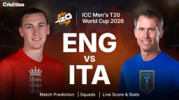 ENG vs ITA: ICC Men’s T20 World Cup 2026 | Match Prediction, Squads, Live Score & Stats