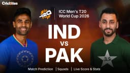 IND vs PAK: ICC Men’s T20 World Cup 2026 | Match Prediction, Squads, Live Score & Stats