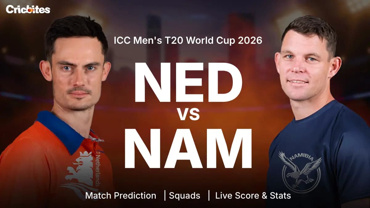 NED vs NAM: ICC Men’s T20 World Cup 2026 | Match Prediction, Squads, Live Score & Stats