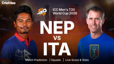 NEP vs ITA: ICC Men’s T20 World Cup 2026 | Match Prediction, Squads, Live Score & Stats