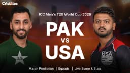 PAK vs USA: ICC Men’s T20 World Cup 2026 | Match Prediction, Squads, Live Score & Stats