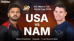 USA vs NAM : ICC Men’s T20 World Cup 2026 | Match Prediction, Squads, Live Score & Stats