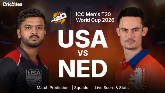 USA vs NED: ICC Men’s T20 World Cup 2026 | Match Prediction, Squads, Live Score & Stats