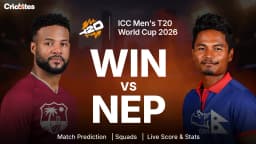 WI vs NEP: ICC Men’s T20 World Cup 2026 | Match Prediction, Squads, Live Score & Stats