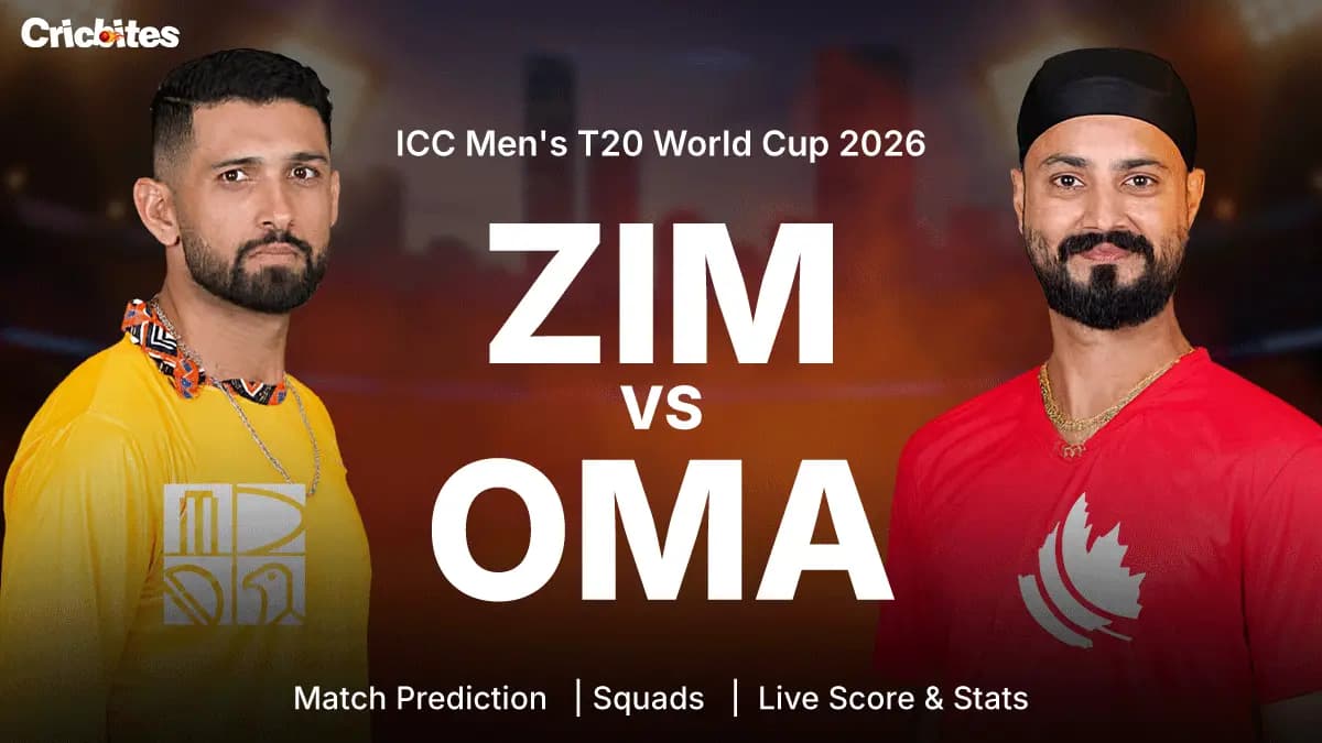 ZIM vs OMA: ICC Men’s T20 World Cup 2026 | Match Prediction, Squads, Live Score & Stats