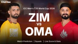 ZIM vs OMA: ICC Men’s T20 World Cup 2026 | Match Prediction, Squads, Live Score & Stats