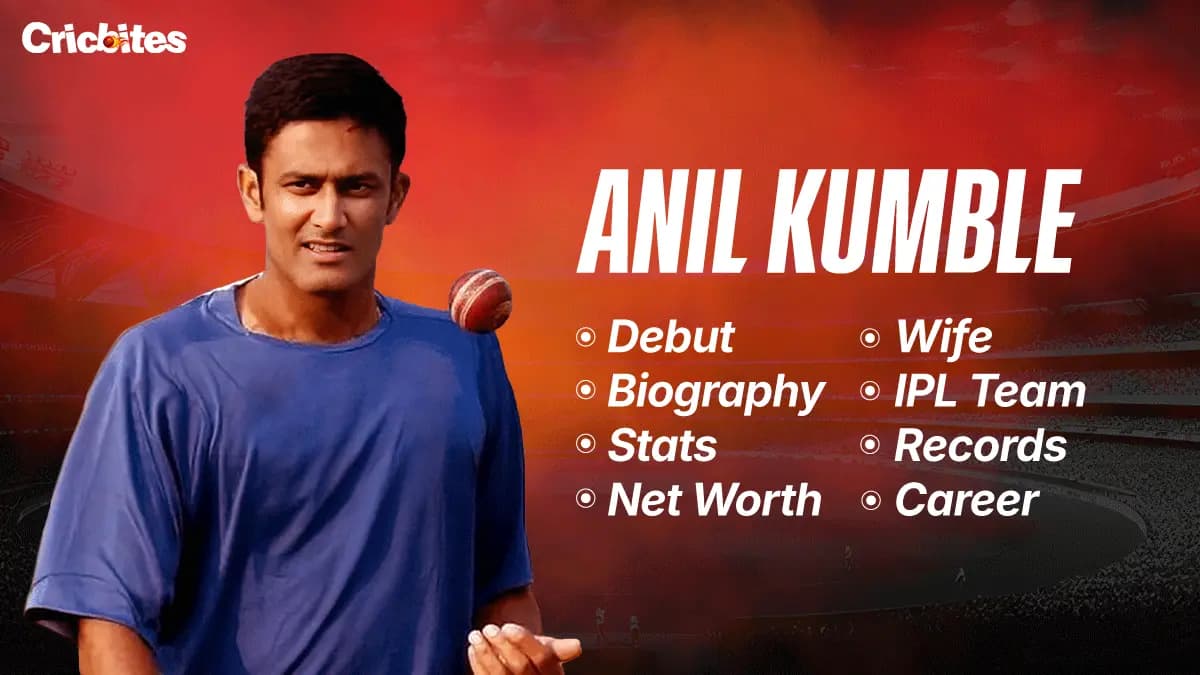 Anil Kumble Debut, Biography, Stats, Net Worth, Wife, IPL Team, Records, Career