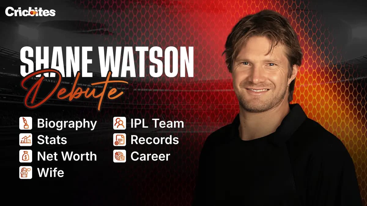 Shane Watson Debut, Biography, Stats, Net Worth, Wife, IPL Team, Records, Career