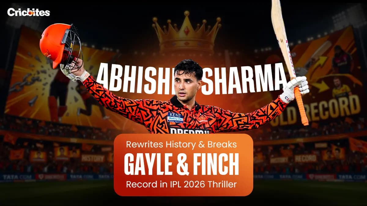 Abhishek Sharma Rewrites History & Breaks Gayle & Finch Record in IPL 2026 Thriller