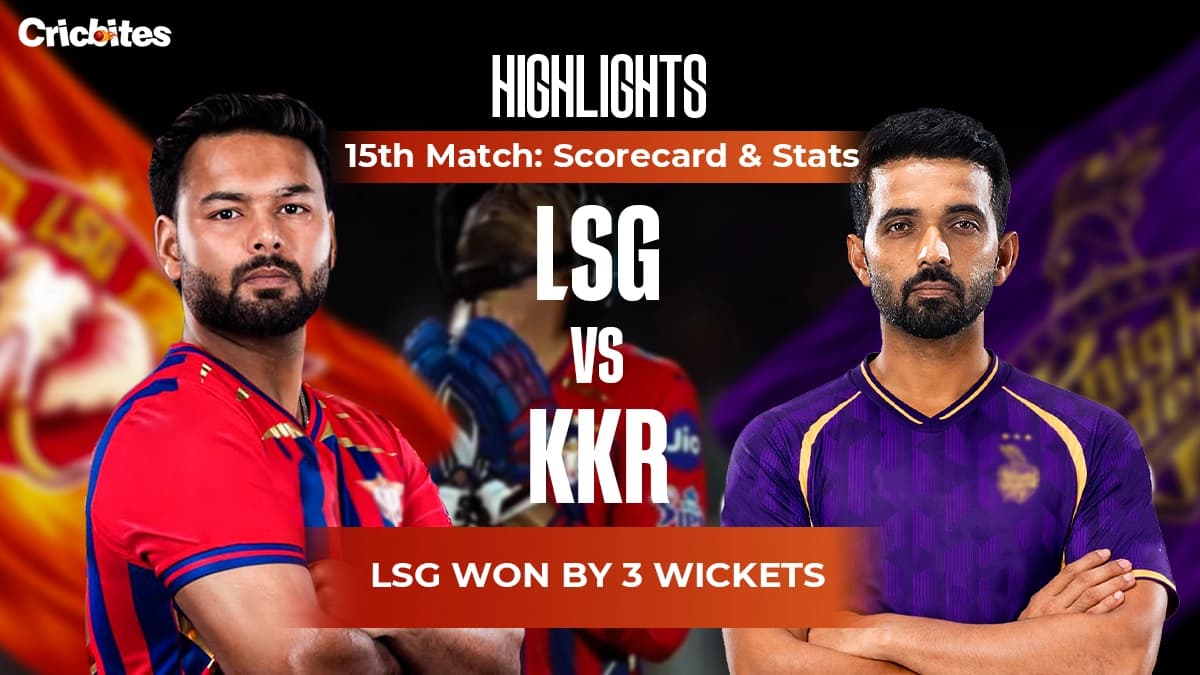KKR vs LSG Highlights, IPL 2026 Match 15: Scorecard & Stats | LSG Won By 3 Wkts