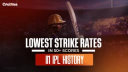 Lowest Strike Rates in 50+ Scores in IPL History (2008–2026)