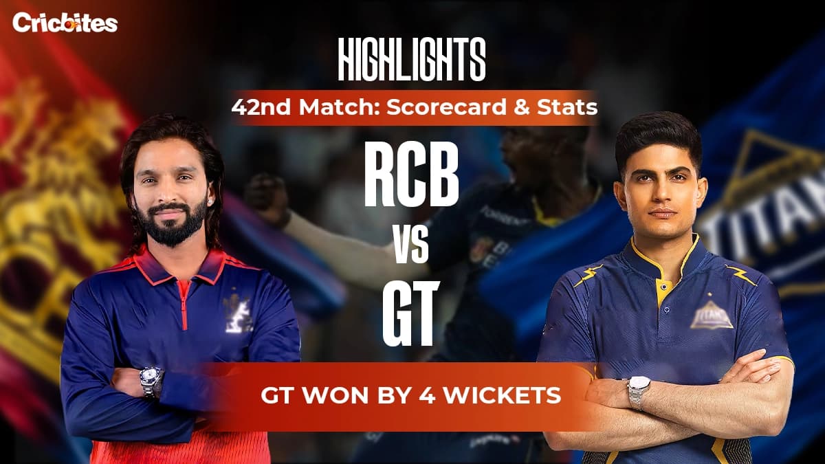 RCB vs GT Highlights, IPL 2026 Match 42: Scorecard & Stats | GT Won By 4 Wkts