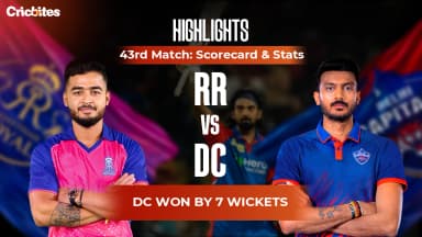 RR vs DC Highlights, IPL 2026 Match 43: Scorecard & Stats | DC Won By 7 Wkts