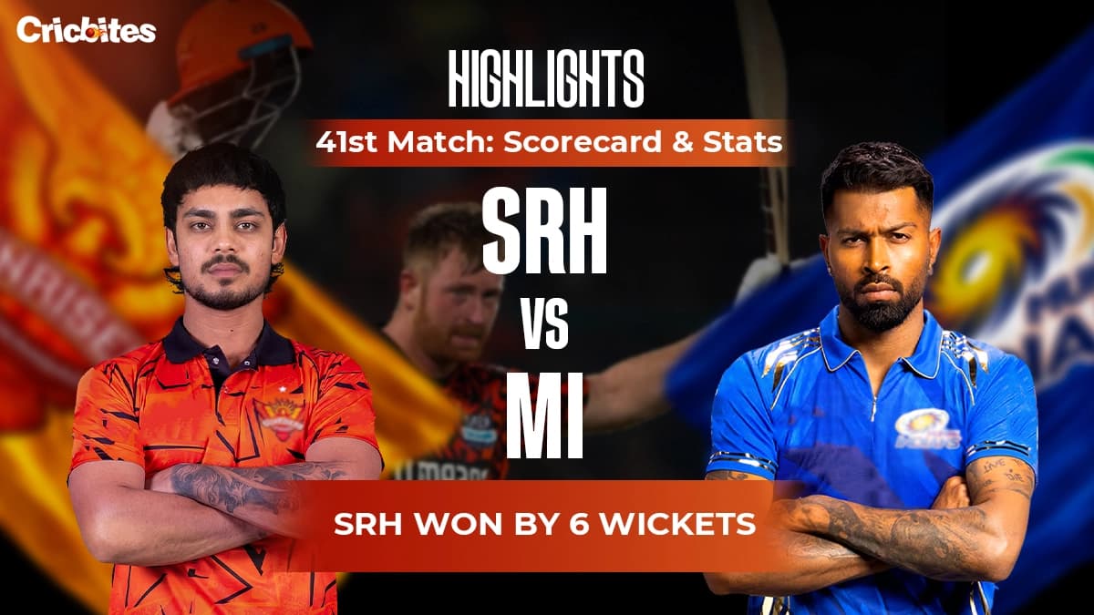 SRH vs MI Highlights, IPL 2026 Match 41: Scorecard & Stats | SRH Won By 6 Wkts
