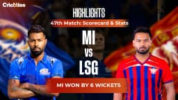MI vs LSG Highlights, IPL 2026 Match 47: Scorecard & Stats | MI Won By 6 Wkts