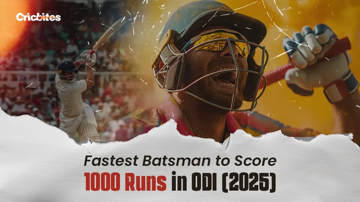 Fastest Batsman to Score 1000 Runs in ODI (2025)