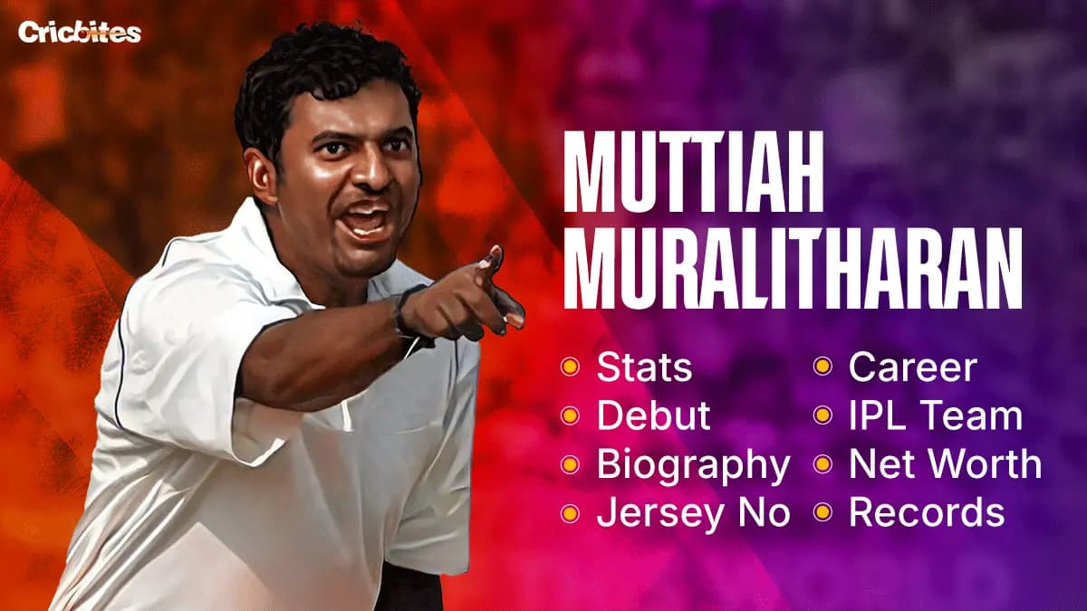 Muttiah Muralitharan Debut, Biography, Stats, Net Worth, Wife, IPL Team, Records, Career