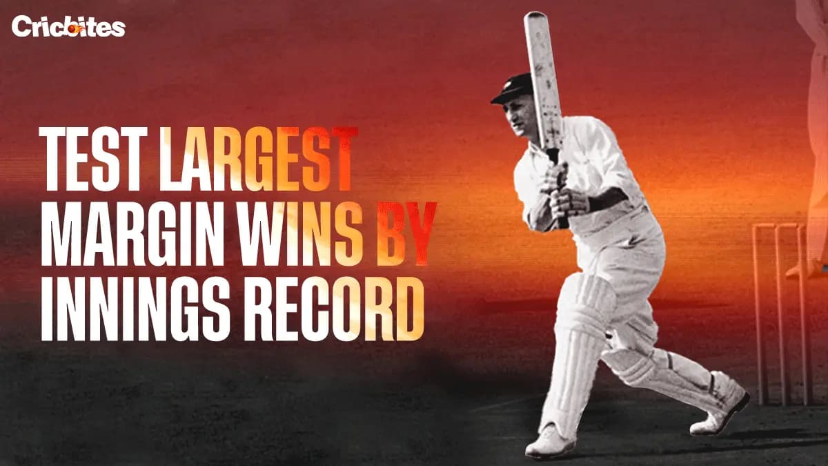 Test Largest Margin Wins by Innings Record (2025 List)