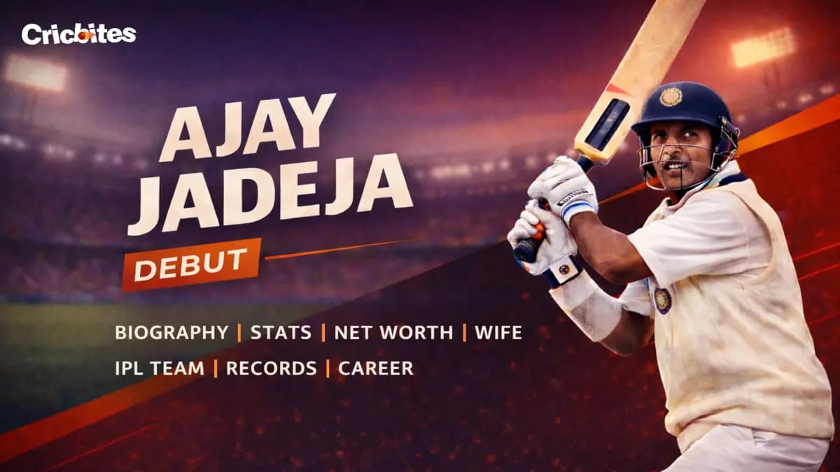 Ajay Jadeja Debut, Biography, Stats, Net Worth, Wife, IPL Team, Records, Career