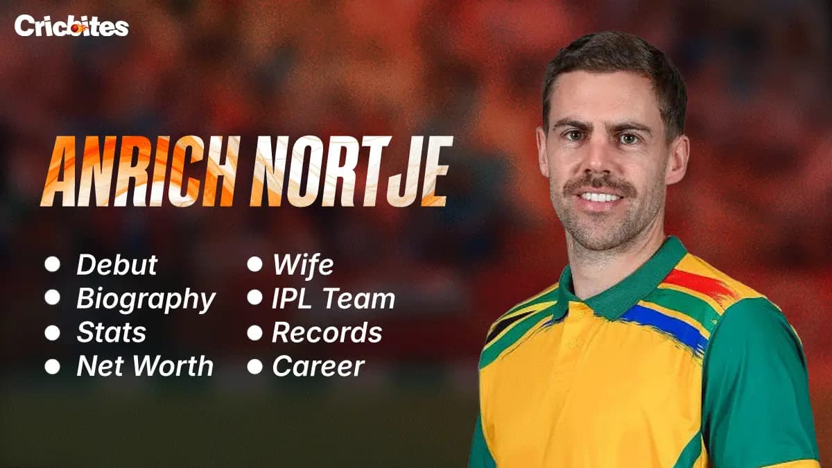 Anrich Nortje Debut, Biography, Stats, Net Worth, Wife, IPL Team, Records, Career