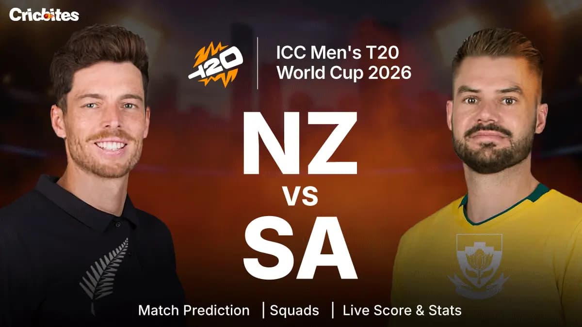 NZ vs SA: ICC Men’s T20 World Cup 2026 | Match Prediction, Squads, Live Score & Stats