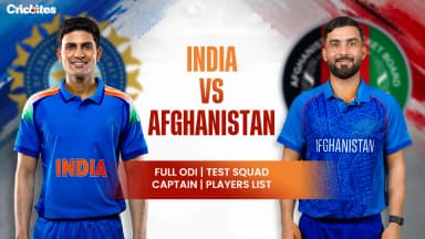 India vs Afghanistan 2026: Full ODI & Test Squad, Captain and Players List